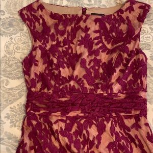 Fuschia embroidered dress